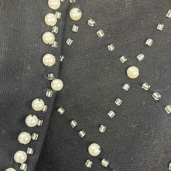 L'atiste Pearl Tuxedo Dress Black Long Sleeve Deep V-Neck Lined Bodycon NEW - Picture 10 of 13